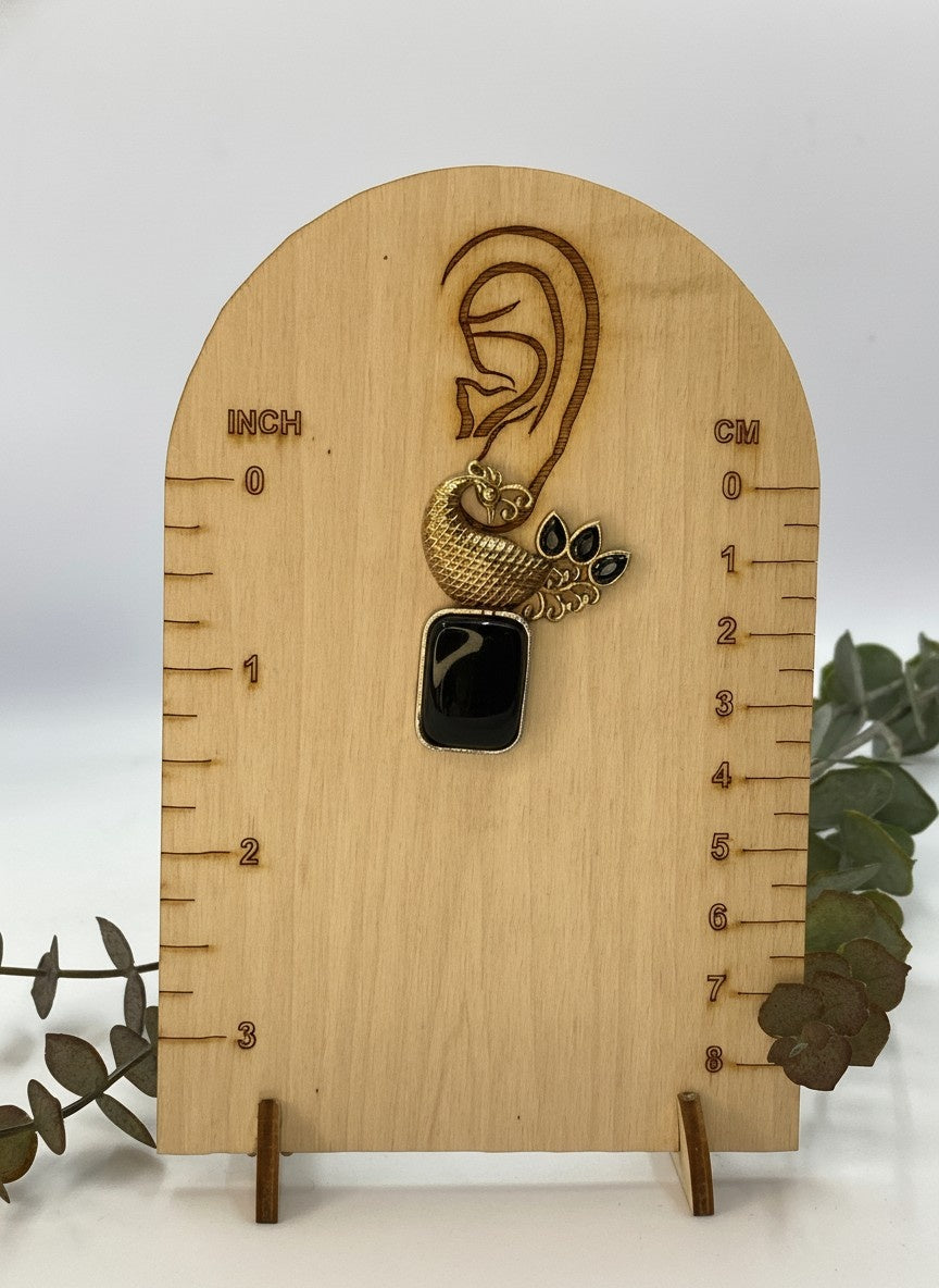 Traditional Two-Tone Peacock with ethnic stonework Earrings