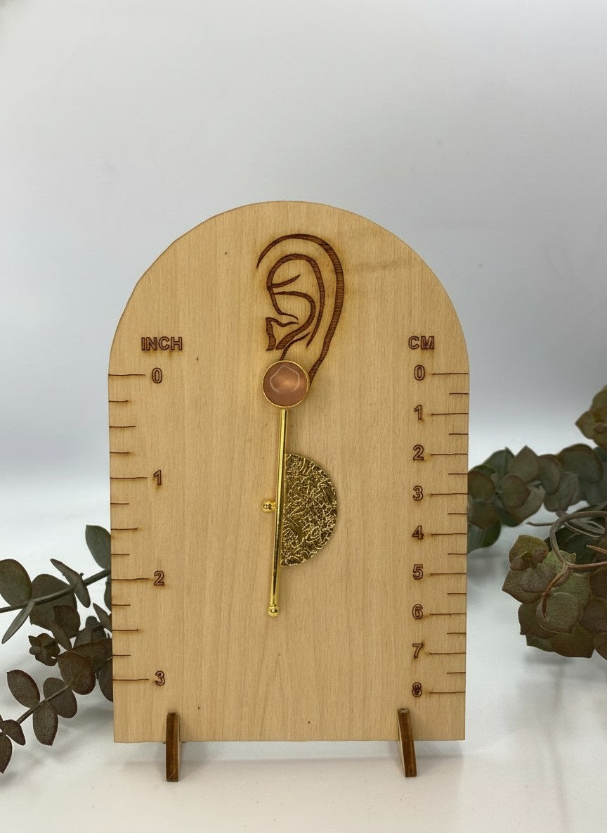 Gold Plated Half Circle Dangler Earrings for Women