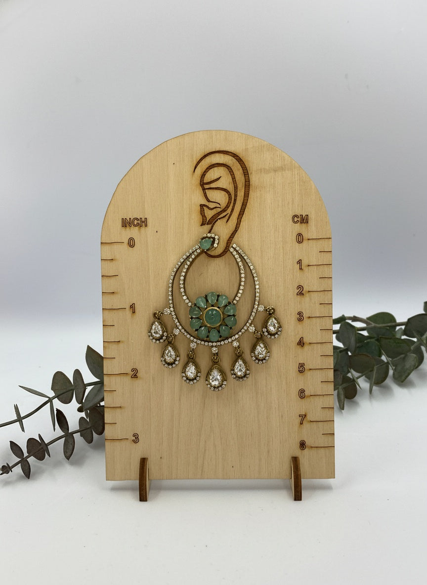 Victorian Gold Plated Polki Dangler for Women