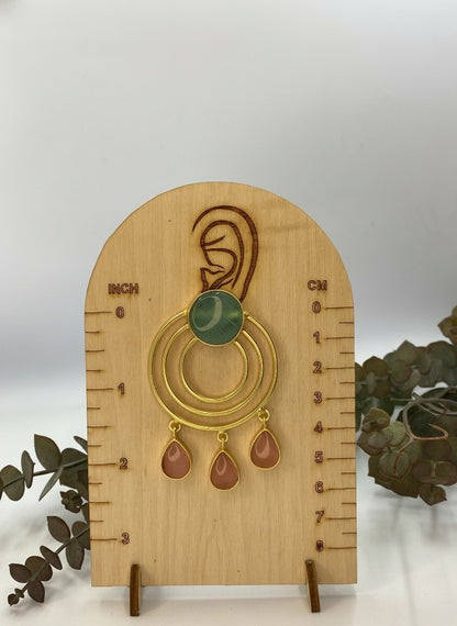 Gold Plated Round Dangler Drop Earrings for Women