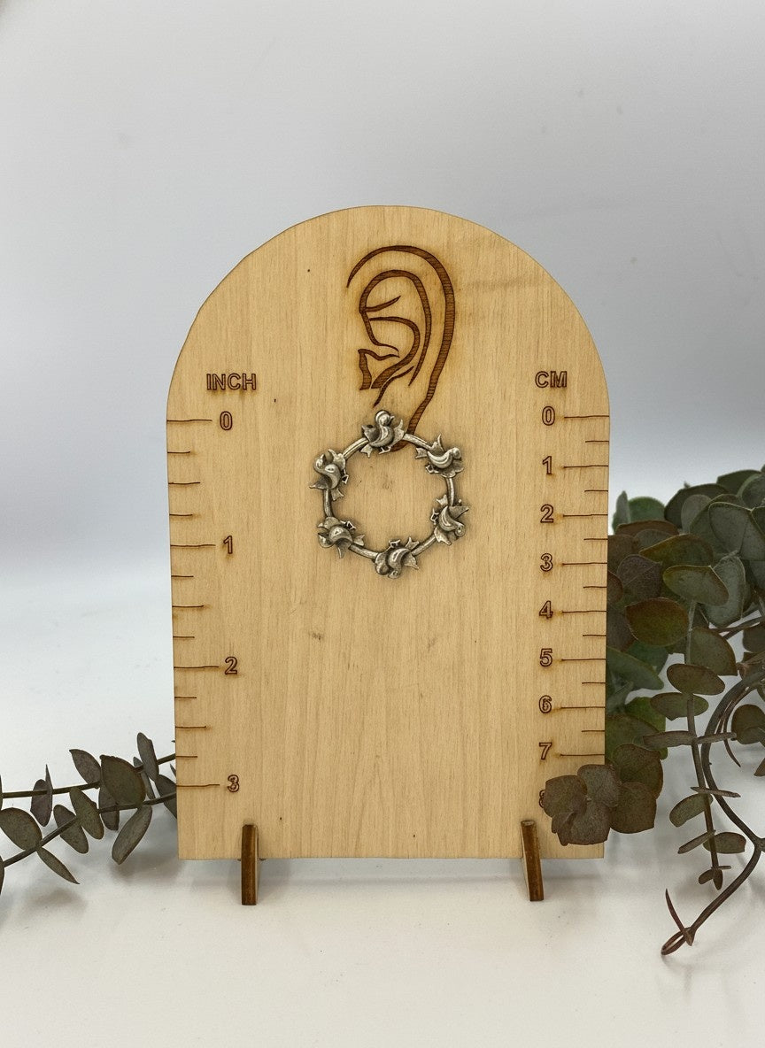 Ethnic Silver Oxidized Bird Stud Earrings