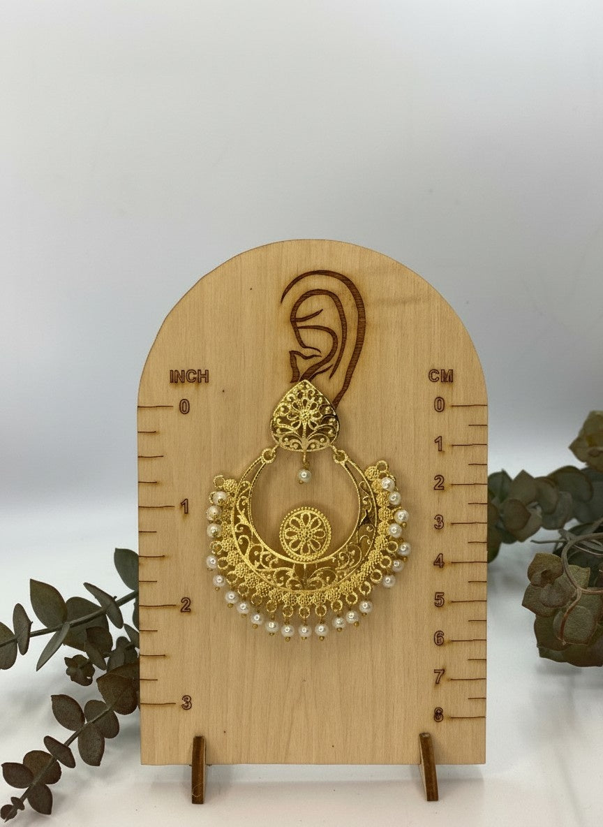 Designer Gold Plated Chandbali Earrings for Women