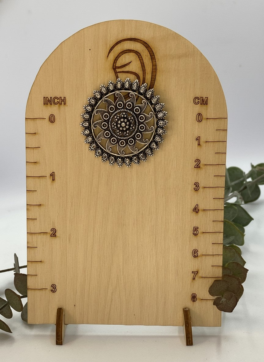 Silver Oxidized Round Stud Earrings