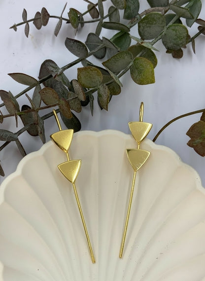 Gold plated Triangle Ethnic Earcuff for Women