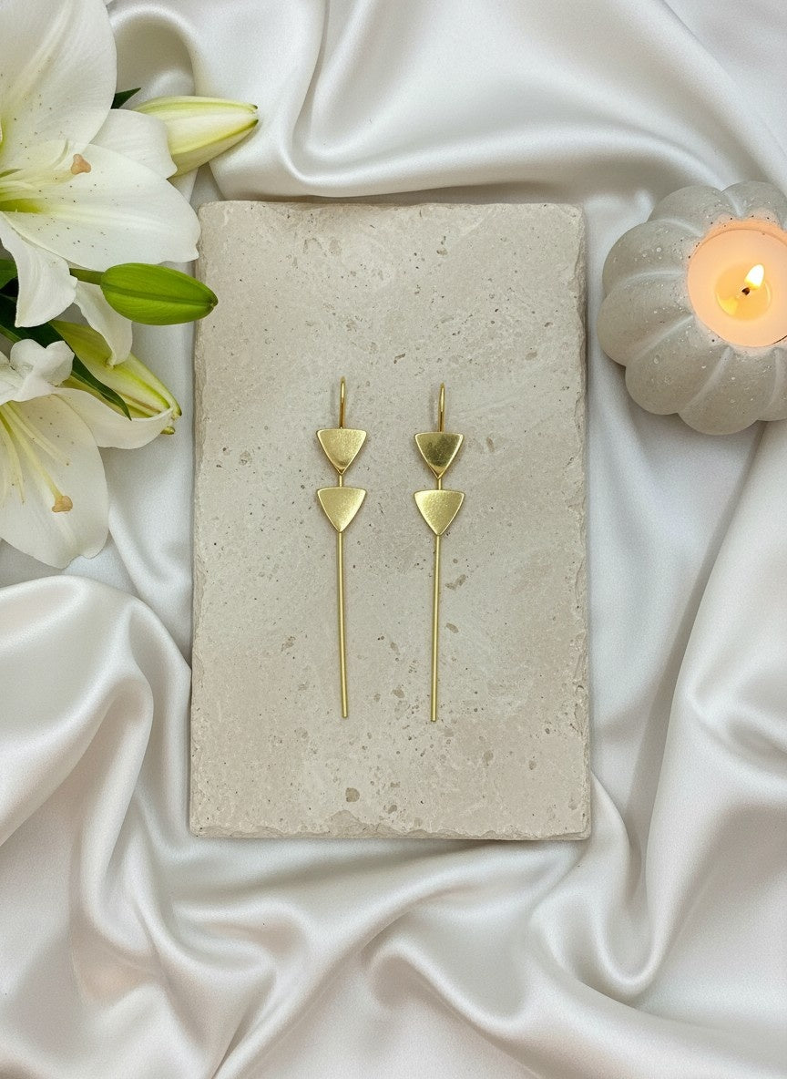 Gold plated Triangle Ethnic Earcuff for Women