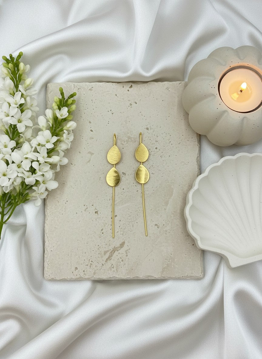 Gold plated Drop Ethnic Earcuff for Women