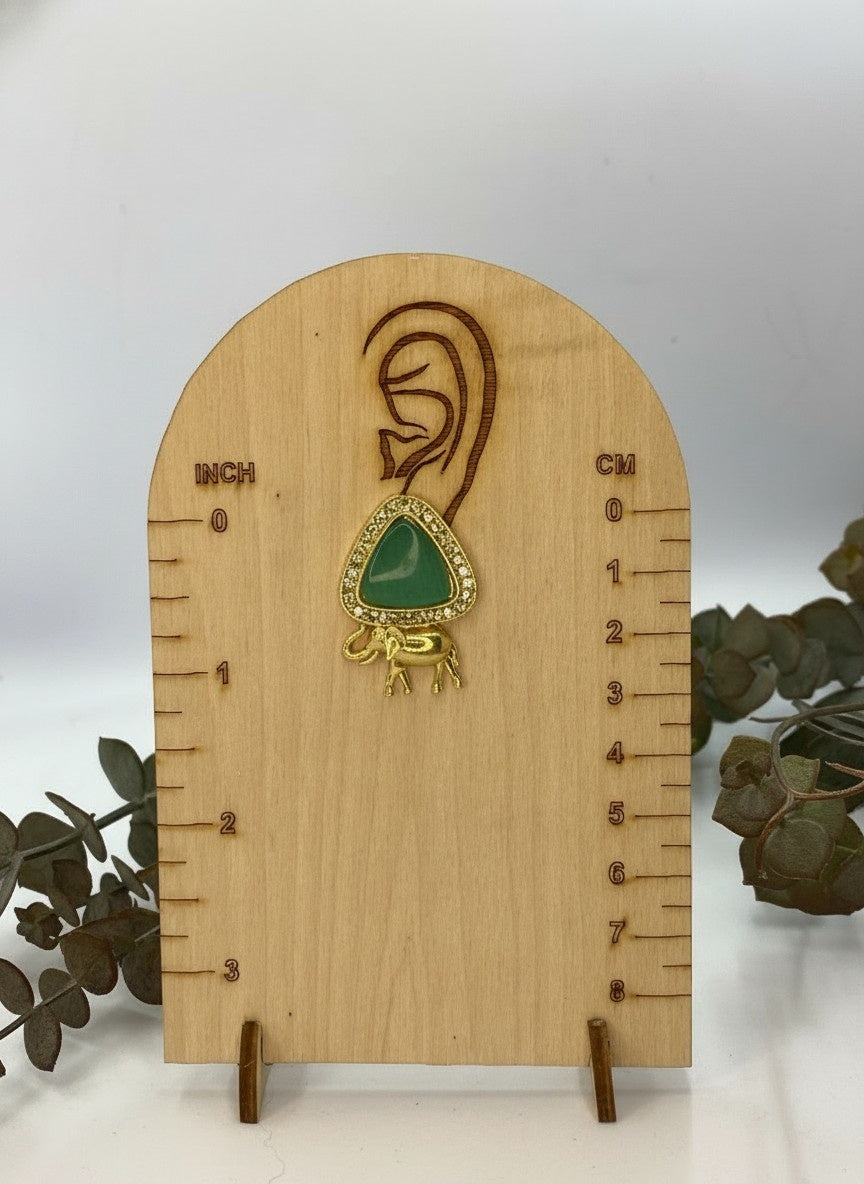 Trendy Gold Plated Elephant Design AD Stone Stud Earrings for Women