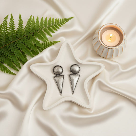 Vintage Style Brass Stud Earrings for Women