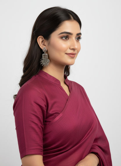 antique silver oxidized danglers for everyday elegance 