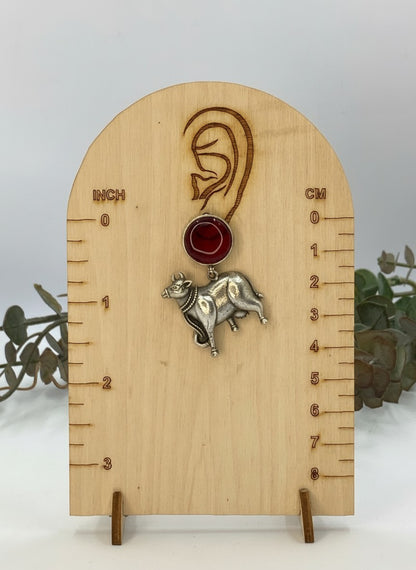 Premium Silver Oxidized Hasli Necklace Set with Nandi Motifs for Women