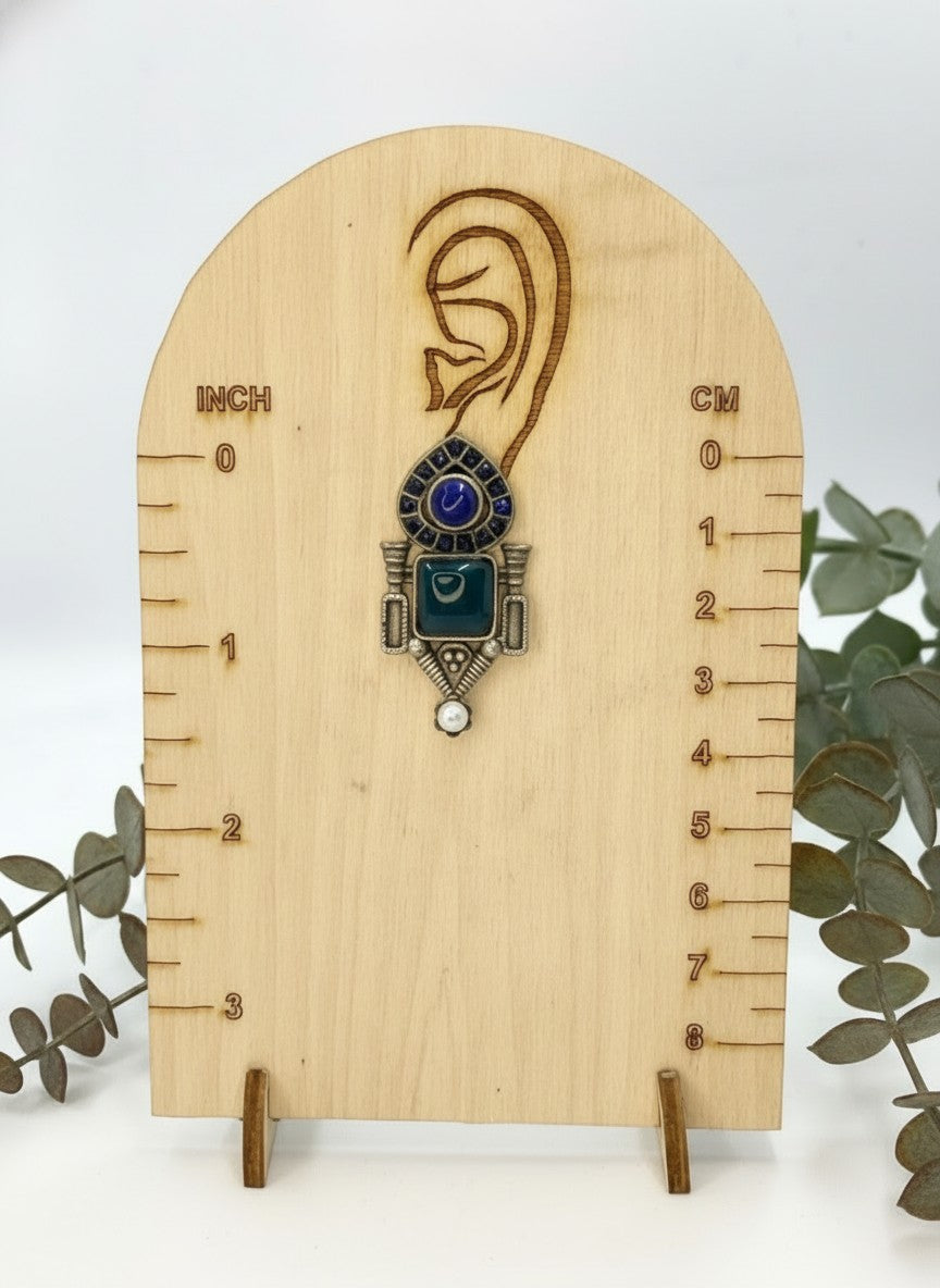 Traditional Stud Earrings with Monalisa Stone and Pearl Drop for Women