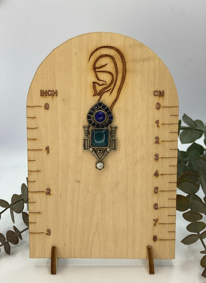 Traditional Stud Earrings with Monalisa Stone and Pearl Drop for Women