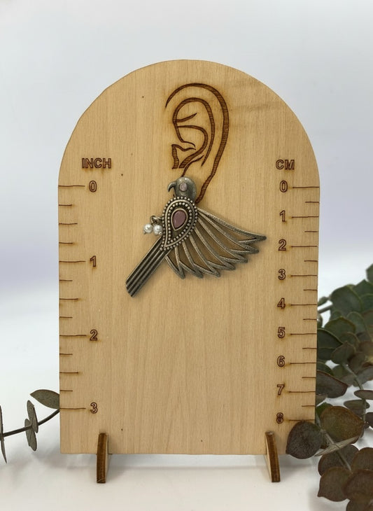 Silver Oxidized Bird Stud Earrings