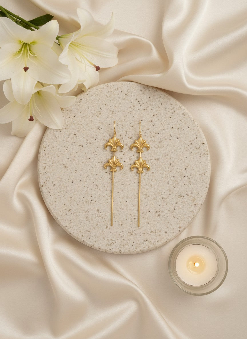 Royal Fleur Gold-Plated Pierced Earcuff Earrings for Women - All occasion wear