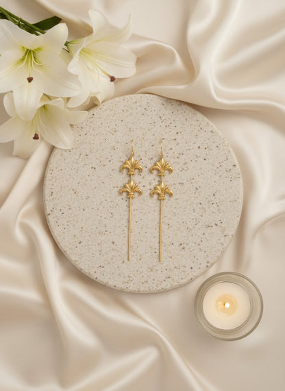Royal Fleur Gold-Plated Pierced Earcuff Earrings for Women - All occasion wear
