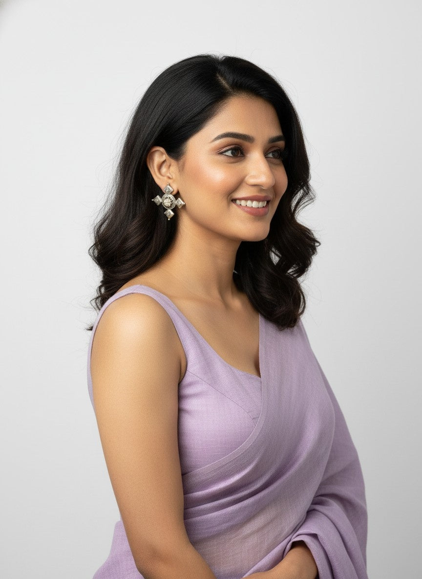 Silver Oxidized Unique Boho Inspired Earrings for Women