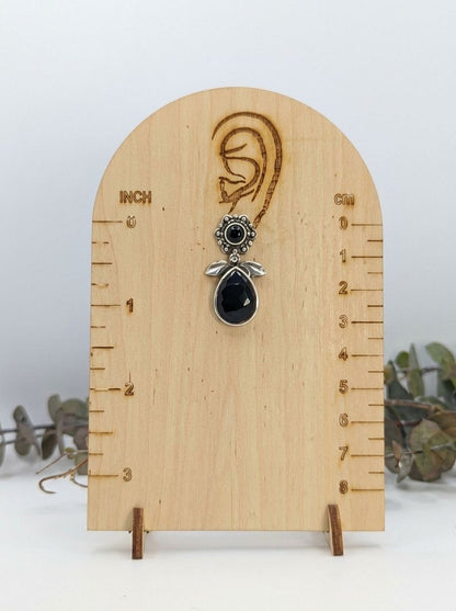 Silver Oxidized Black Monalisa Stone Drop Earrings for Women – Everyday Wear