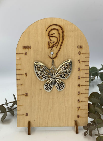 Trendy German Silver Plated Butterfly Dangler Earrings