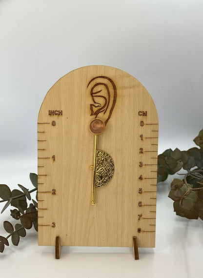 Gold Plated Half Circle Dangler Earrings