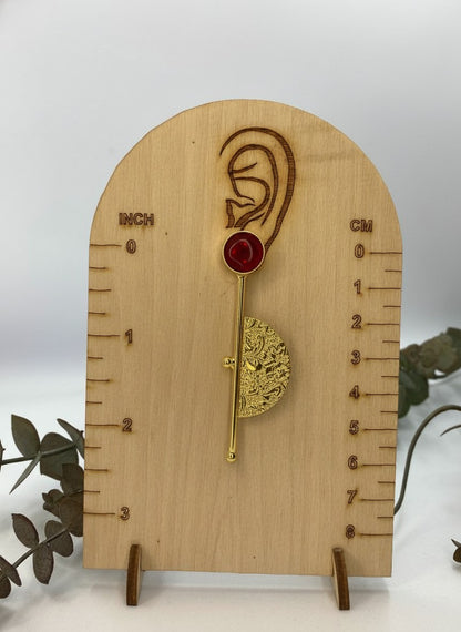 Gold Plated Half Circle Dangler Earrings for Women