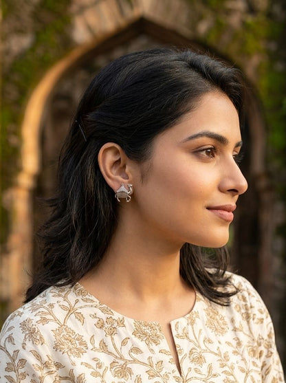 Handcrafted Silver Oxidized Camel Motif Earrings for Women – Ethnic Wear