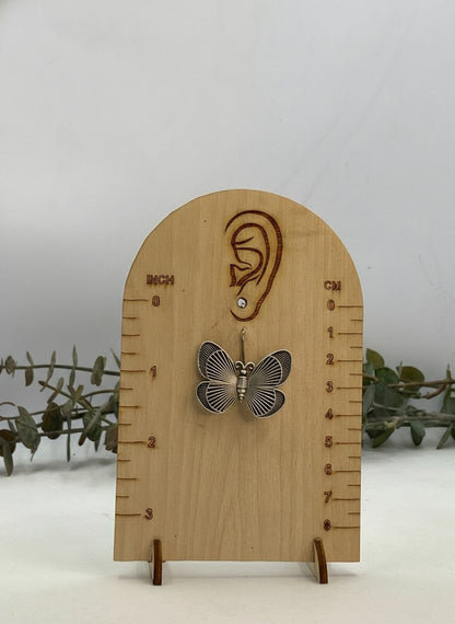 Silver Oxidized Butterfly Drop Hook Earrings for Women - Casual Wear