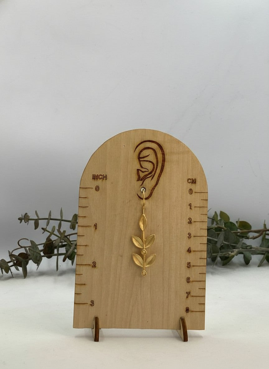 Gold Finish Botanical Leaf Drop Hook Earrings for Women - All Occasions wear