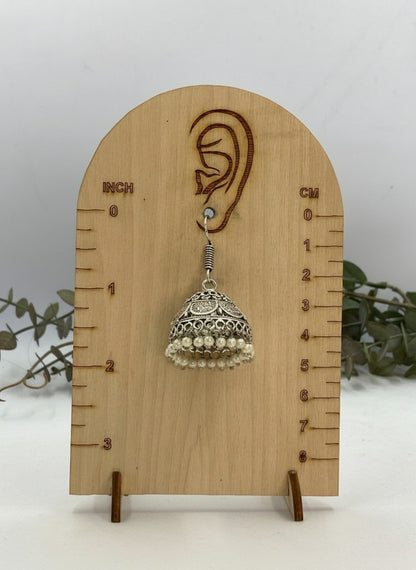 Silver Oxidized Classic Jhumka Earrings with Intricate Filigree Detailing for Women - Everyday Wear