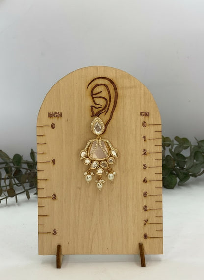 Mother of Pearls and AD Stones Necklace Set with Kundan Stones and Pearl Drops for Women