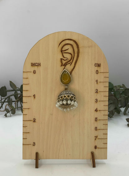 Two Tone Oxidized Necklace Set with elephant motifs and Jhumkis