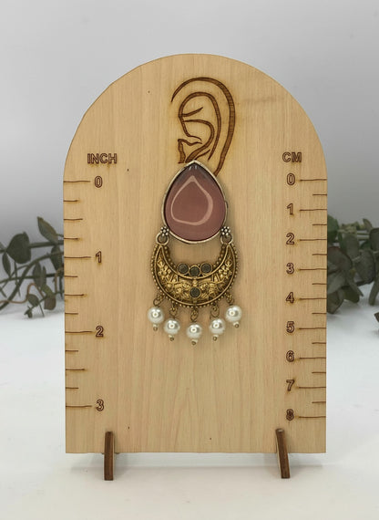 Two Tone Oxidized Necklace Set in half-moon floral design motifs