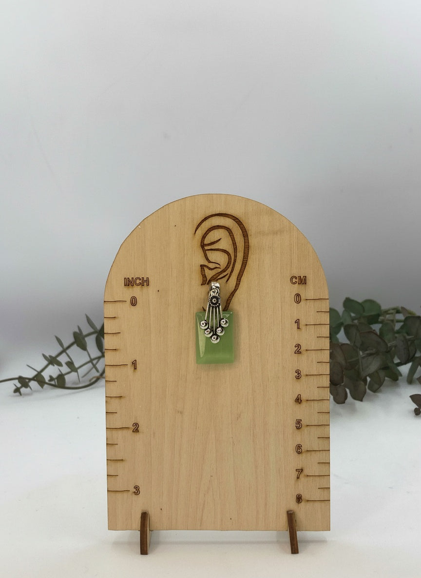 Silver Oxidized Neck chain Pendant Necklace set in Geometric pattern Monalisa Stones