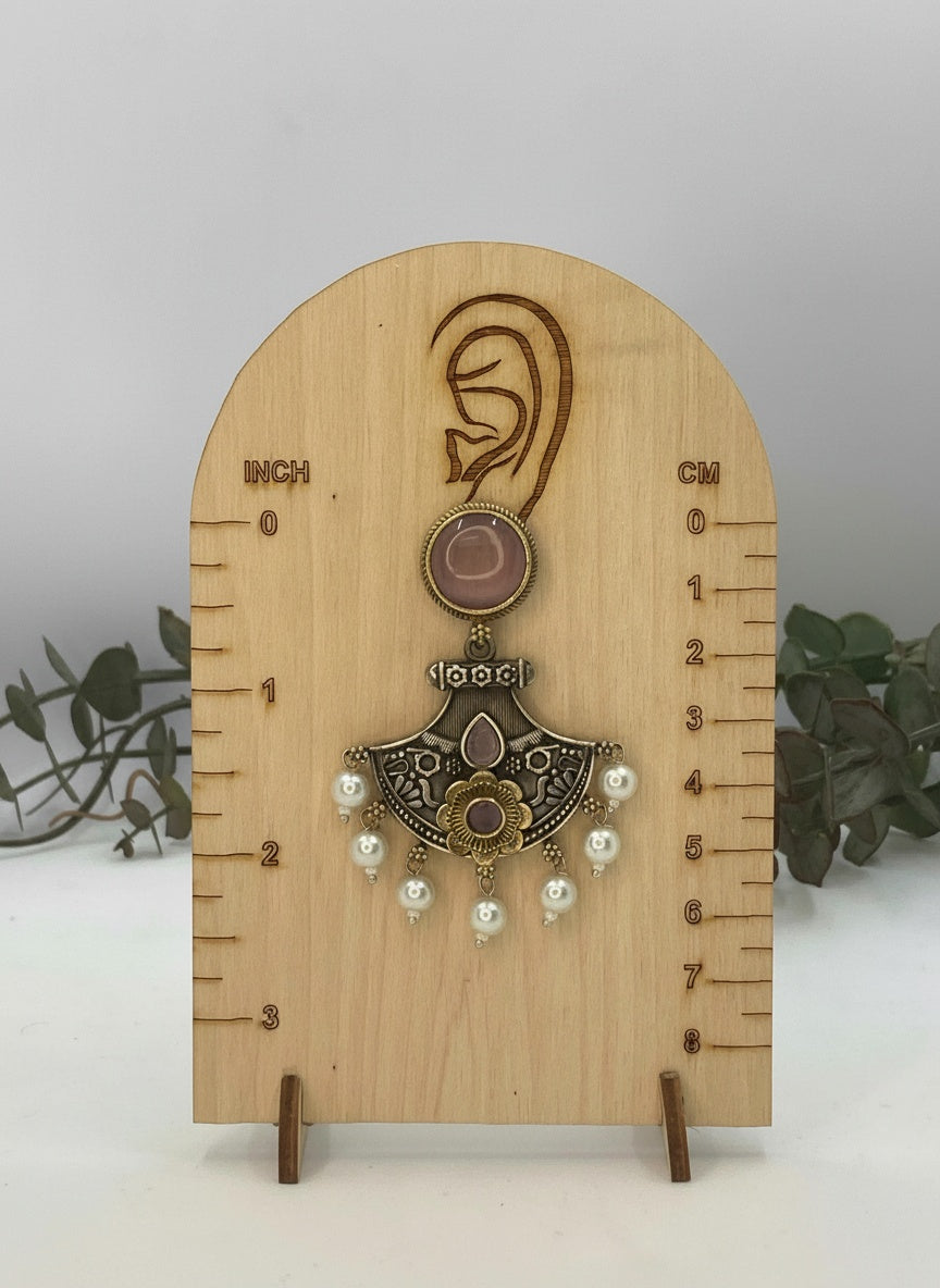 Two Tone Traditional Peacock Motif Necklace Set