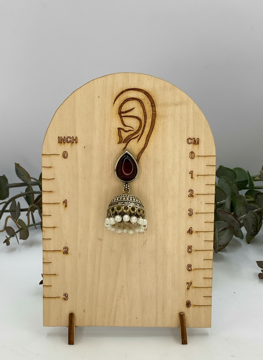 Two Tone Oxidized Necklace set with Elephant motifs and Jhumkis