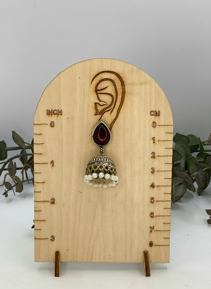 Two Tone Oxidized Necklace set with Elephant motifs and Jhumkis