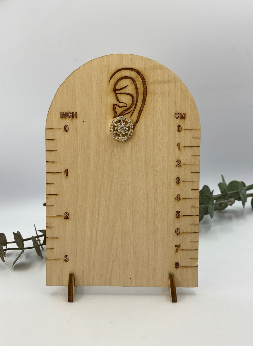 Rose Gold Plated CZ and American Diamond Floral Trendy Fashion Stud Earring