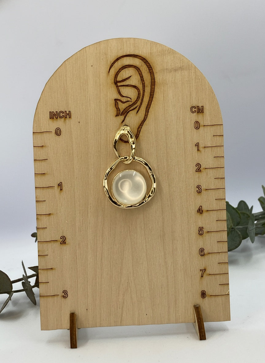 Stylish Gold-Plated Lightweight Freshwater Pearl Drop Dangler trendy Chunky Earrings