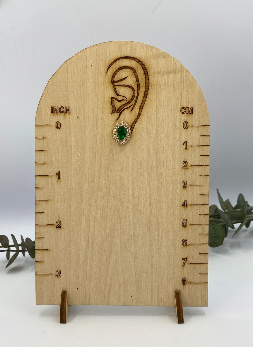 Rose Gold Plated CZ American Diamond Oval Shape Trendy Stud Earrings