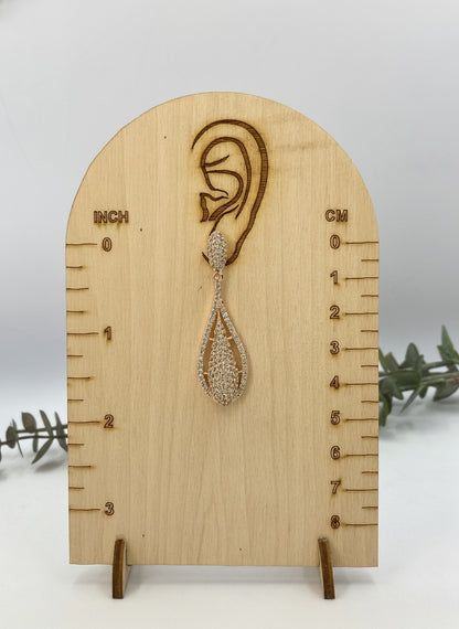 Rose Gold Plated American Diamond Dangler trendy Earrings