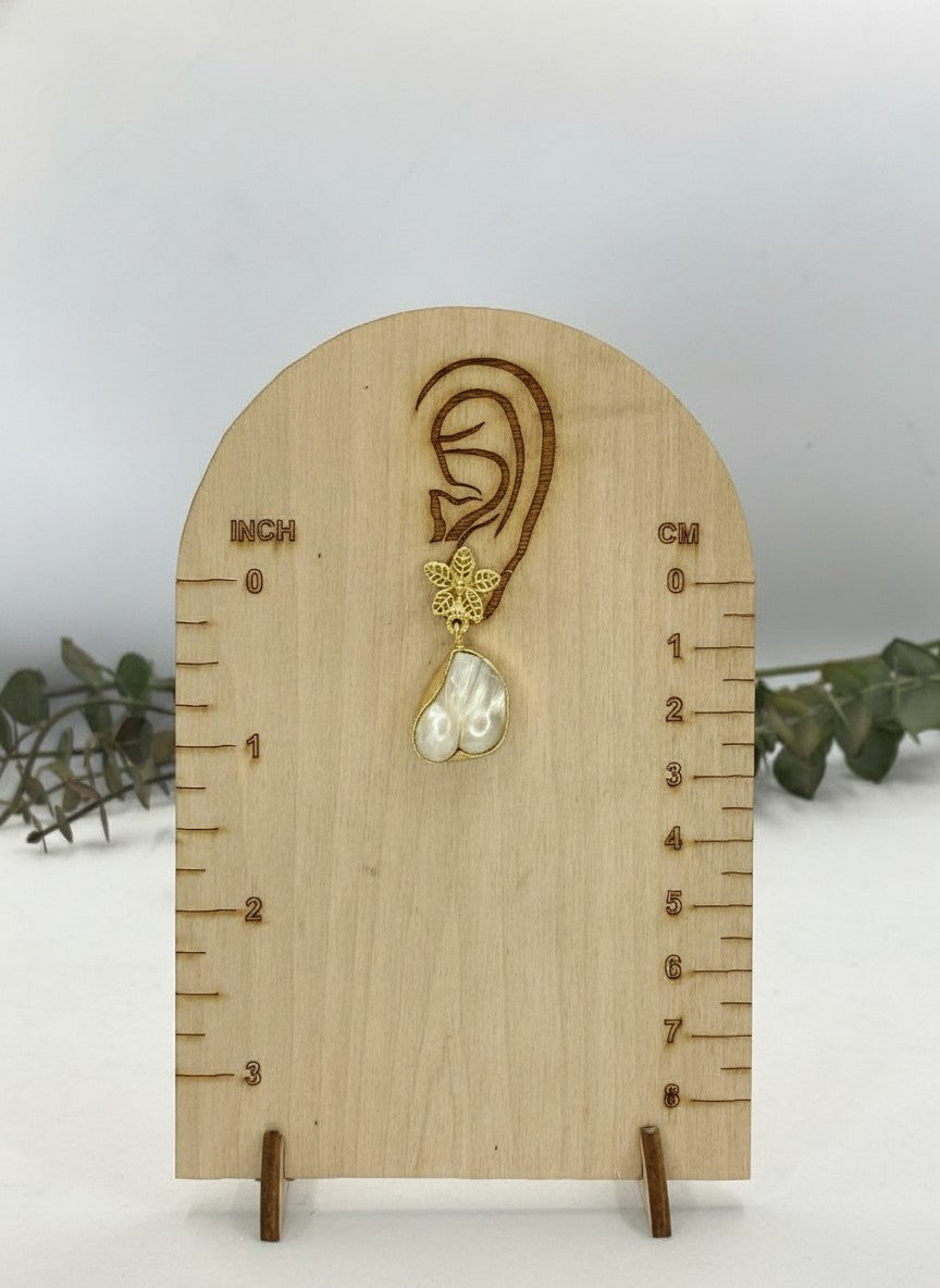 Floral Baroque Pearl Gold Drop Earrings for Women - All Occasion wear