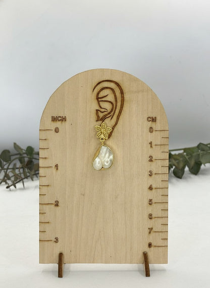 Floral Baroque Pearl Gold Drop Earrings for Women - All Occasion wear