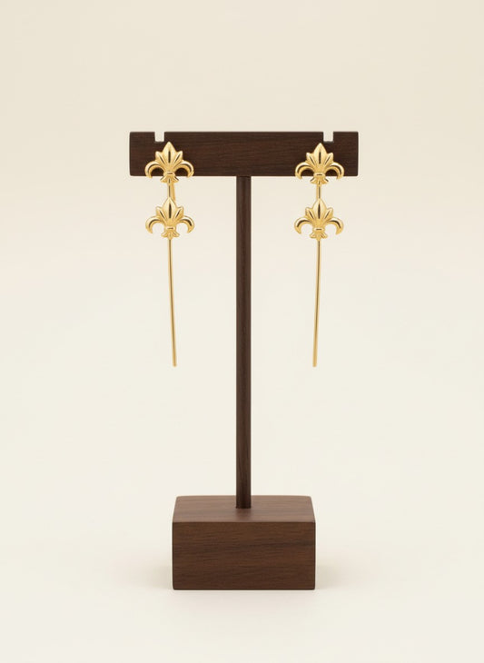 Royal Fleur Gold Pierced Ear Cuff Earring for Women - All occasion wear