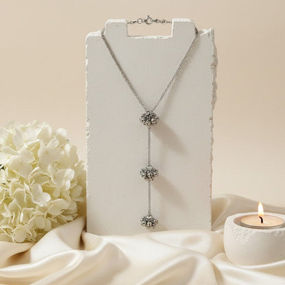 Silver Oxidized Three-Layer Ghungroo Neckpiece for Women - Casual Boho style wear