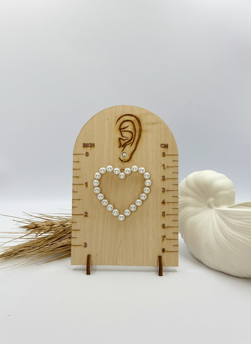 Trendy White Pearl Heart Shaped Earring for Women