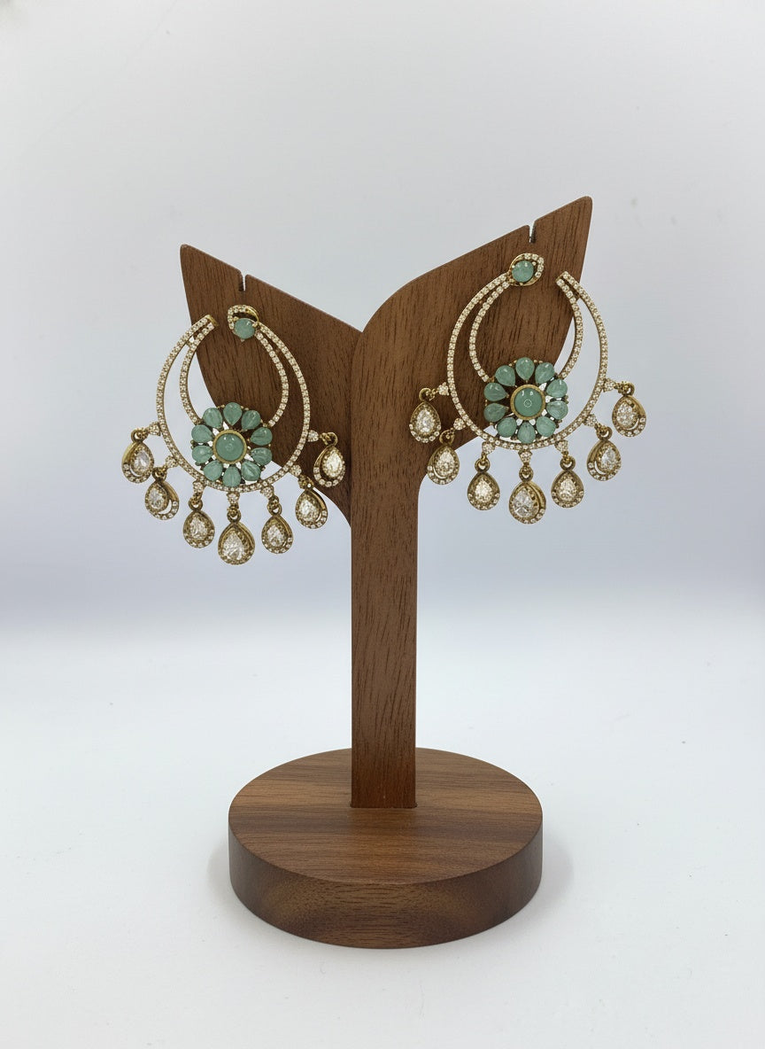 Victorian Gold Plated Polki Dangler