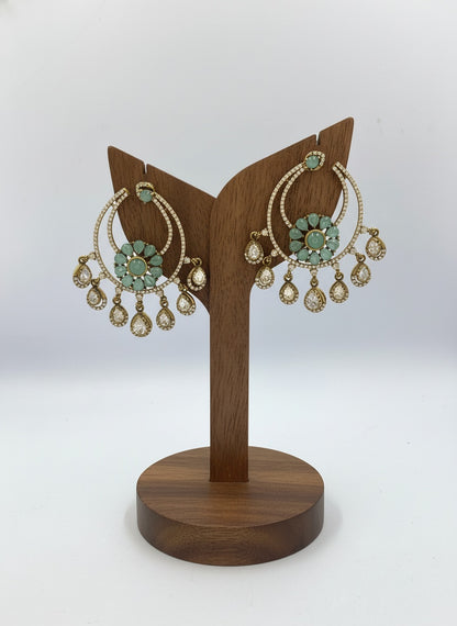 Victorian Gold Plated Polki Dangler