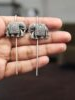 Tribal Elephant Silver Oxidized Pierced Earcuff for Women - Minimal Lightweight Wear