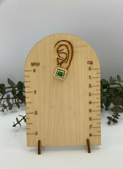 Designer Premium 22k Gold Plated Kundan Stone Pendant Necklace Chain Set with Earrings