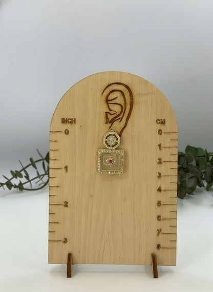 Classic Polki Kundan 2 line gold plated Long Neck Chain Set with Earrings for Women