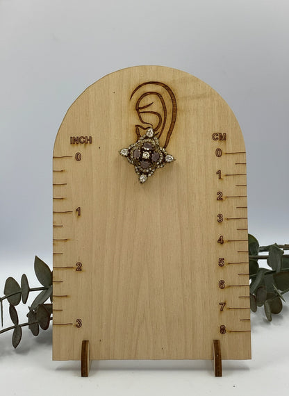 Victorian Gold-Plated Geometric pattern Polki Stud Earrings